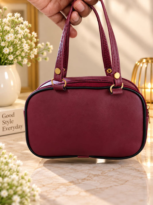 Maroon Stylish Ladies Handbag for Women & Girls