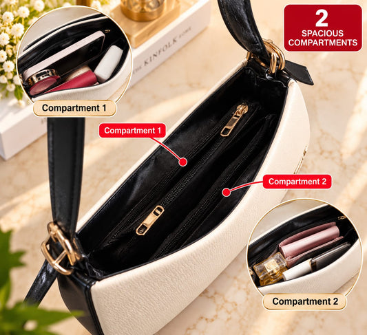 Women’s Premium Beige Sling Bag with Adjustable Shoulder Strap