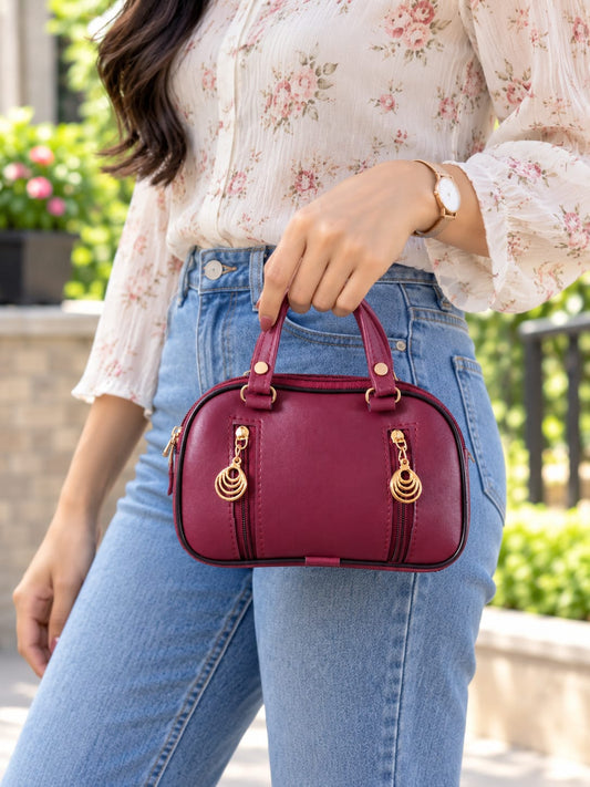 Maroon Stylish Ladies Handbag for Women & Girls