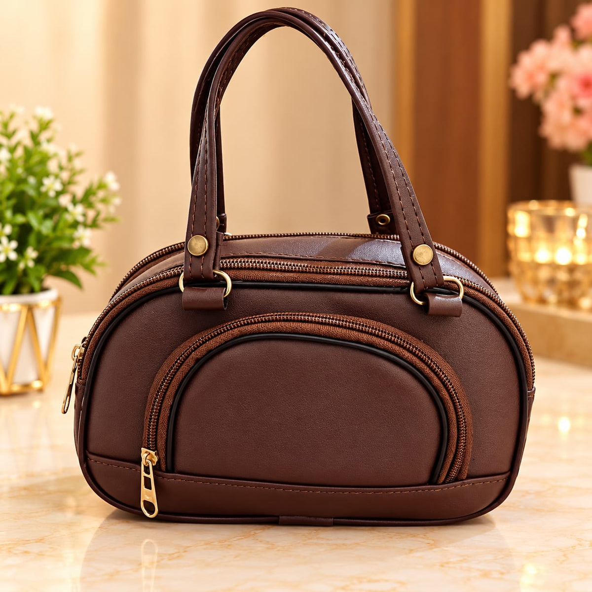 Brown Stylish Ladies Handbag for Women & Girls