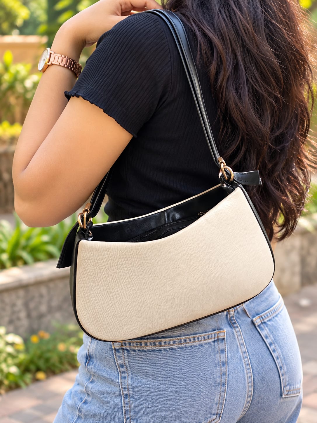 Women’s Premium Beige Sling Bag with Adjustable Shoulder Strap