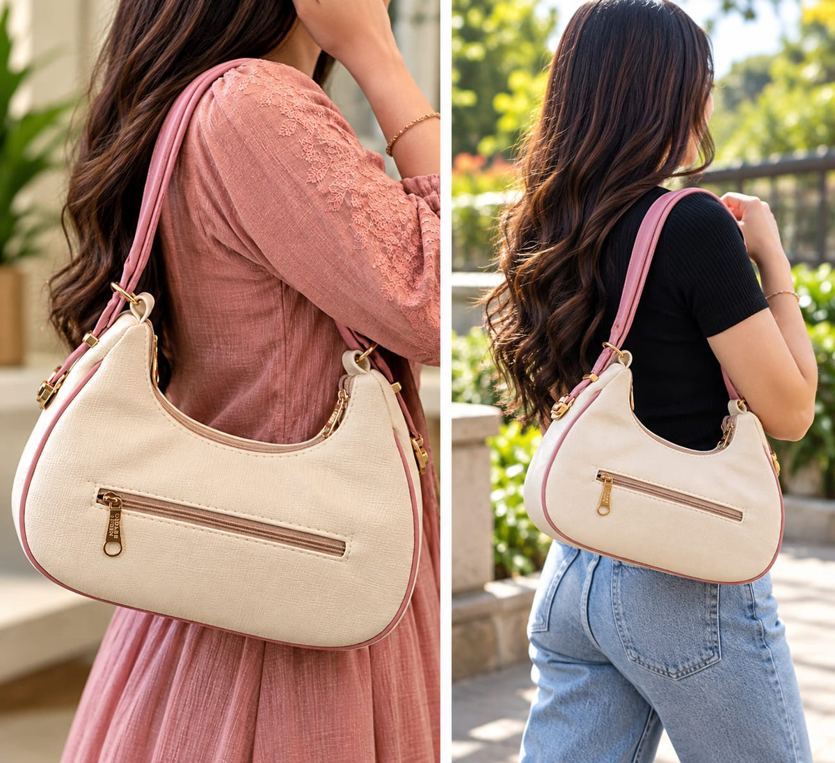 Women’s Premium Beige Sling Bag with Adjustable Shoulder Strap