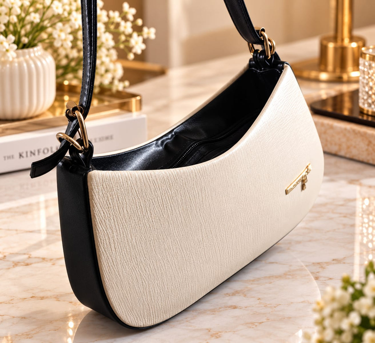 Women’s Premium Beige Sling Bag with Adjustable Shoulder Strap