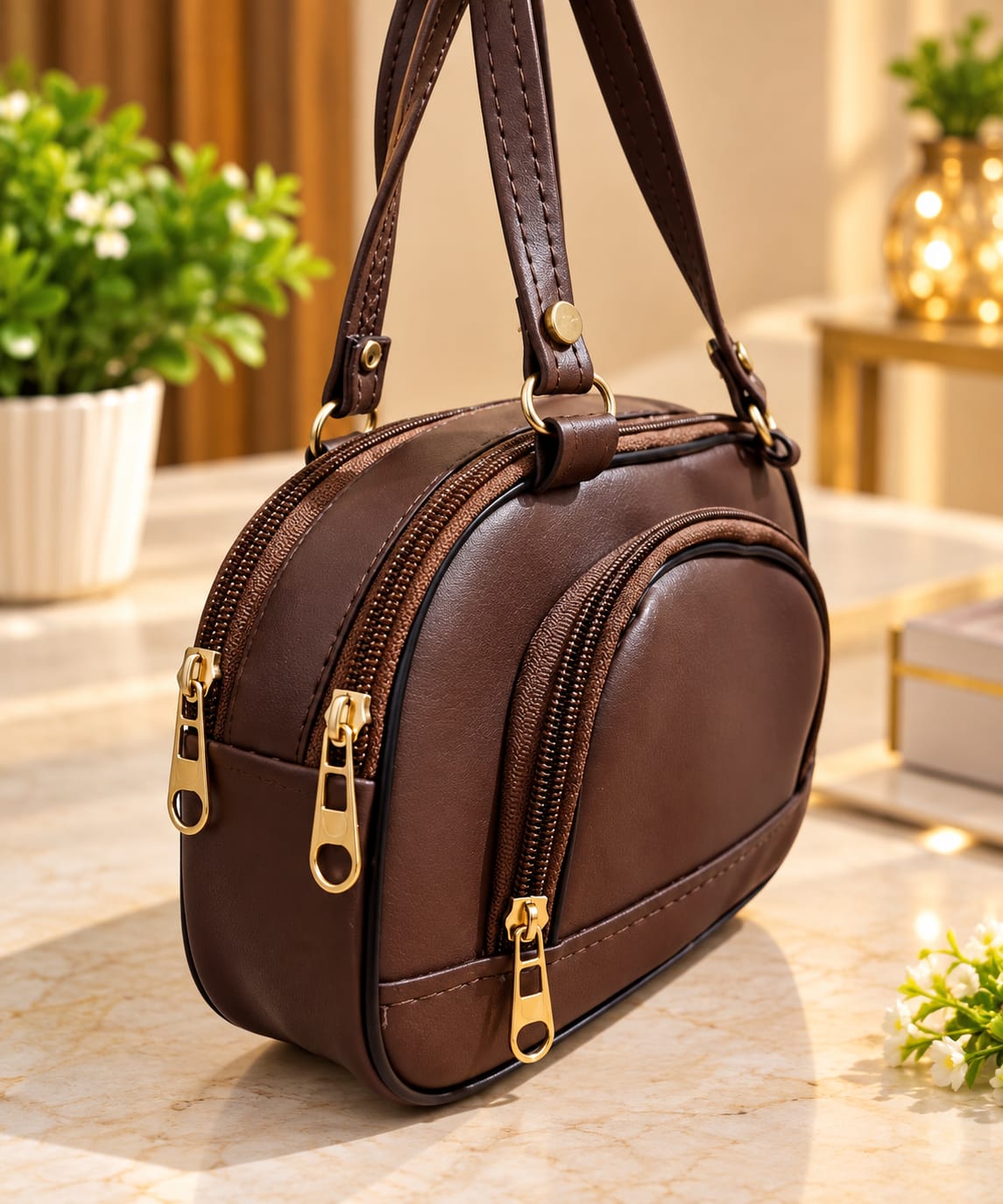 Brown Stylish Ladies Handbag for Women & Girls